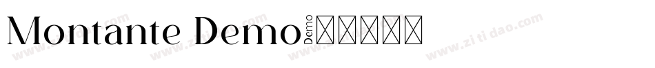 Montante Demo字体转换
